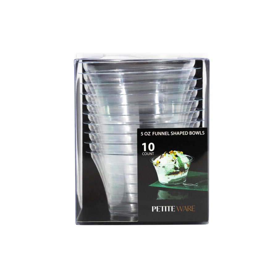 Funnel Shaped Bowls - 10 Count - The Closeout Connection