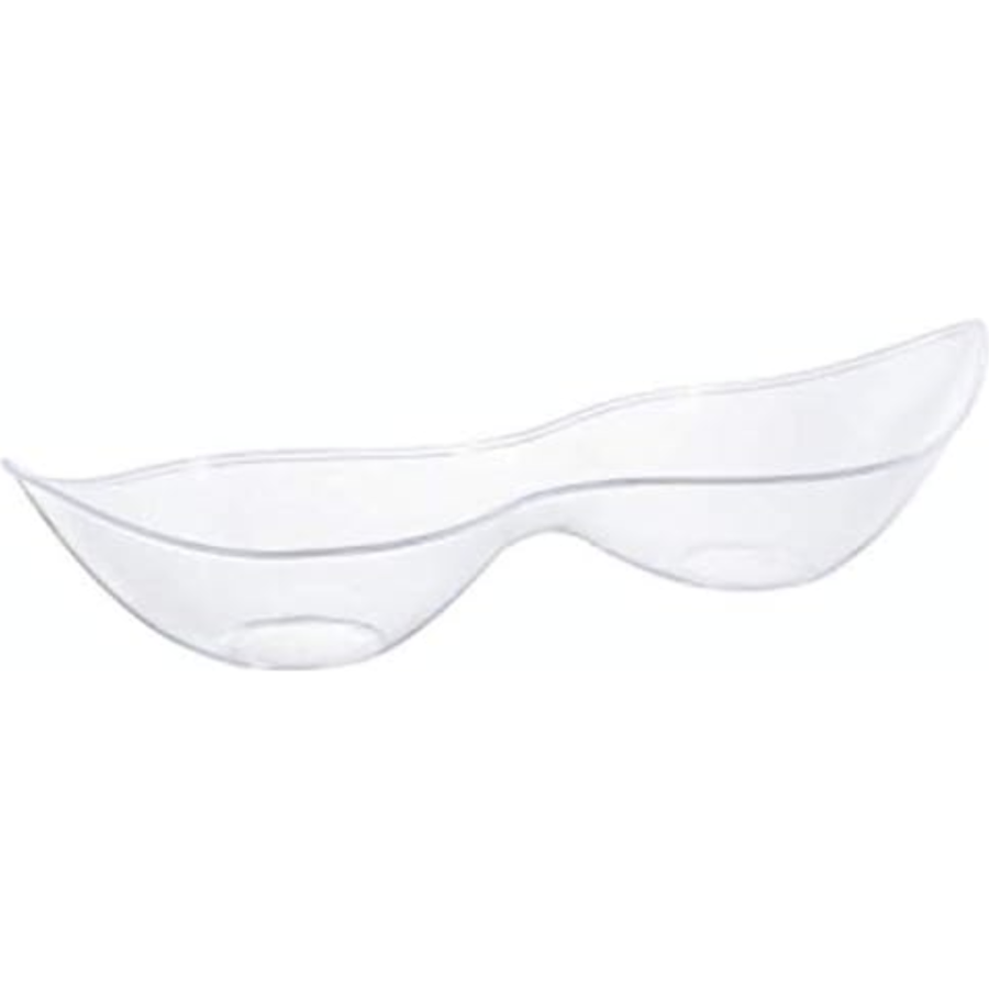 Decor large clear two-section boat dish #Color_Clear
