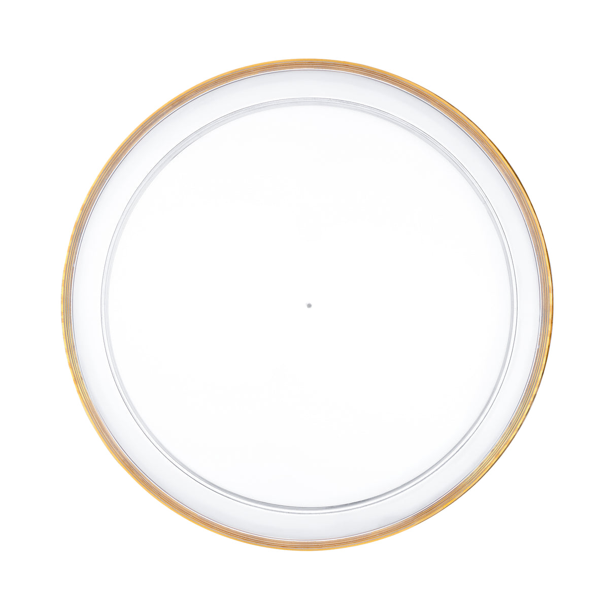 Decor Edge Collection clear plate with gold rim#Color_Clear-Gold