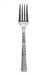 Decor Silver Collection hammered plastic dinner fork 20 count 