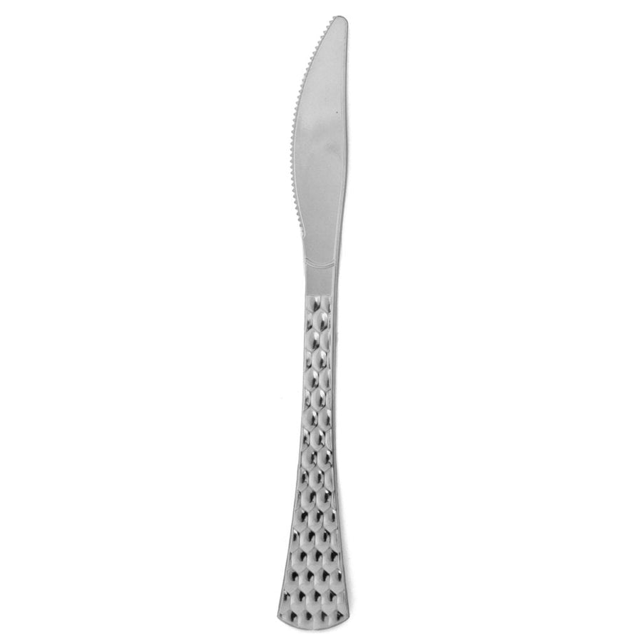 Decor Silver Collection hammered plastic knife 20 count 