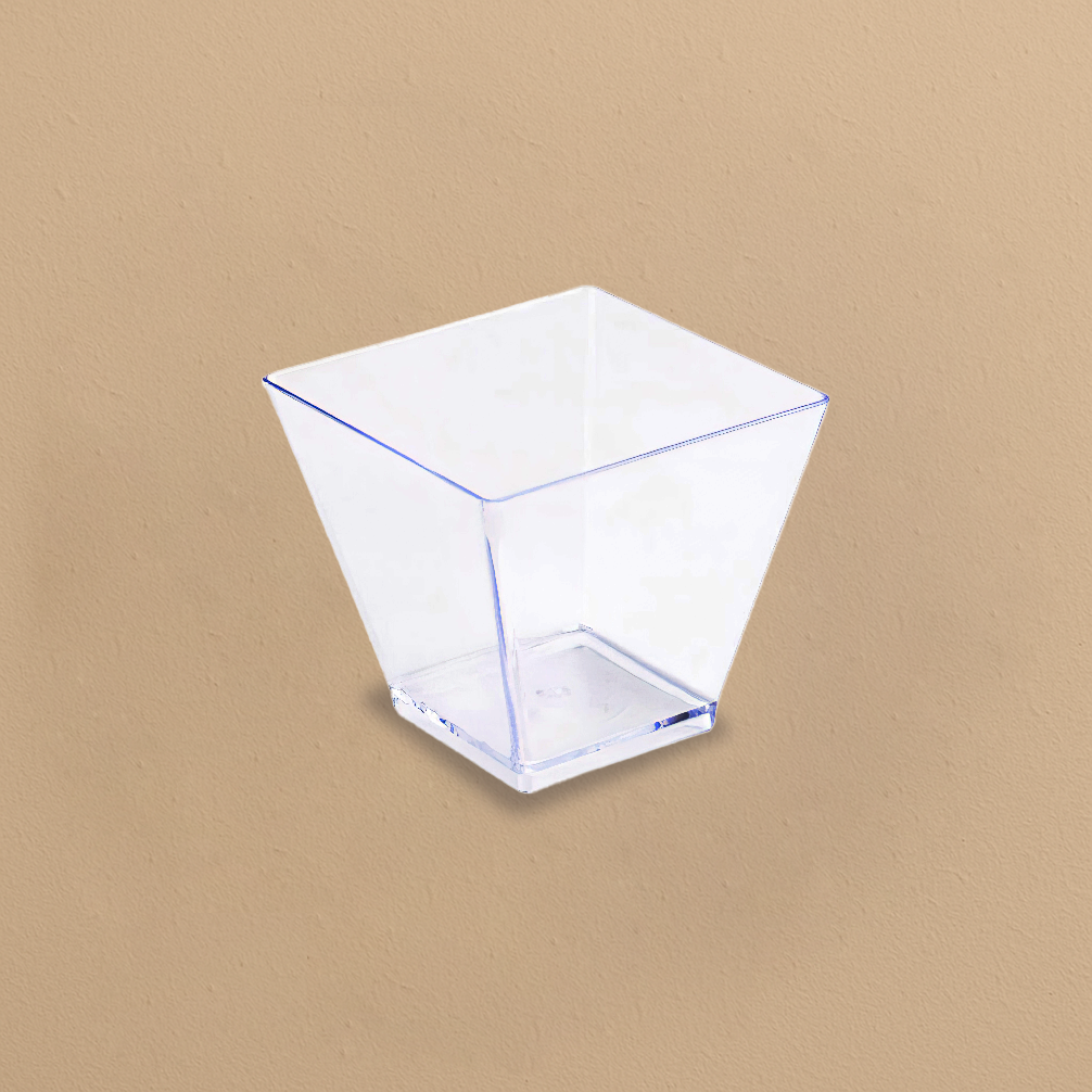 2oz Square Bowl Clear