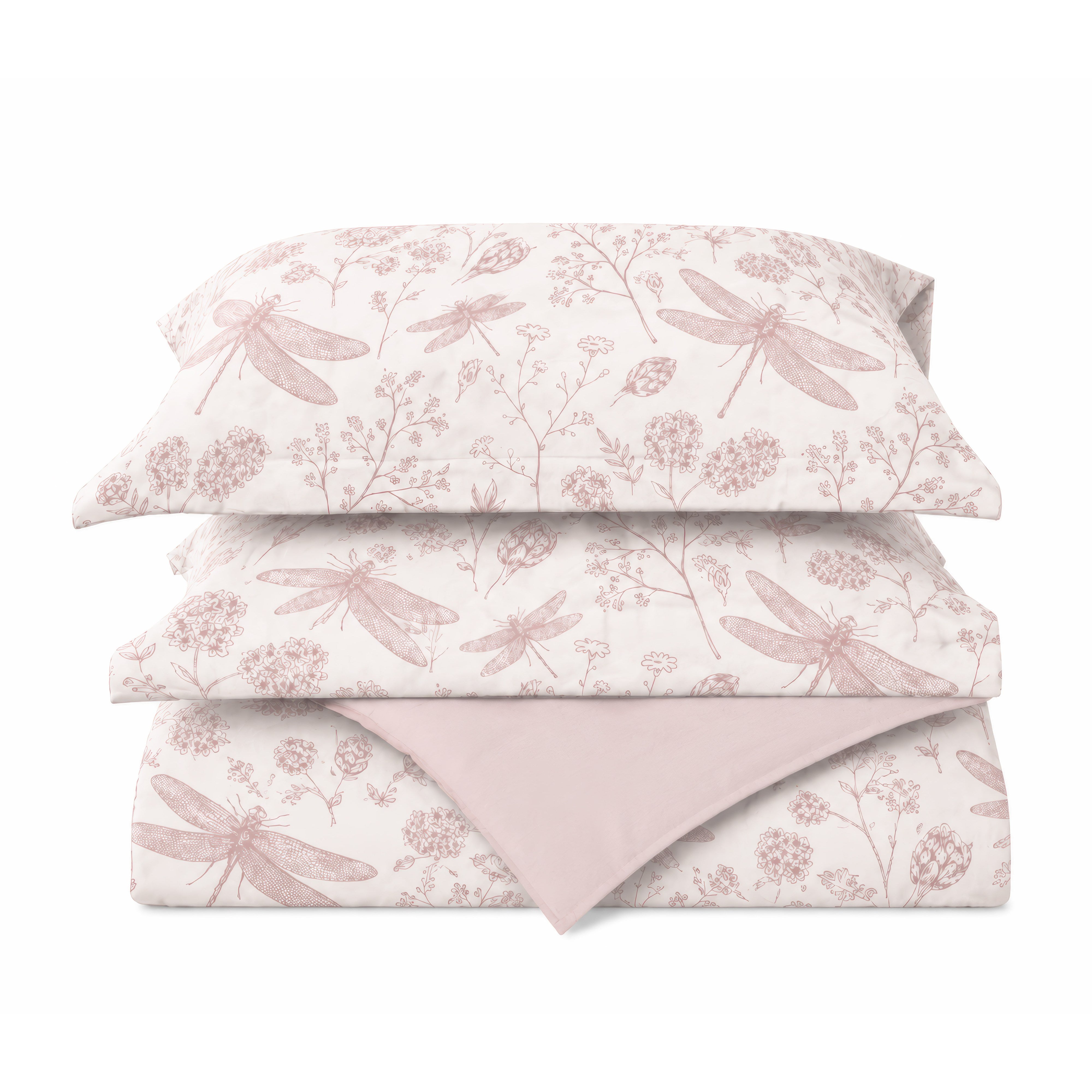 Luxe Dragonfly Garden Bedding Set - folded stack