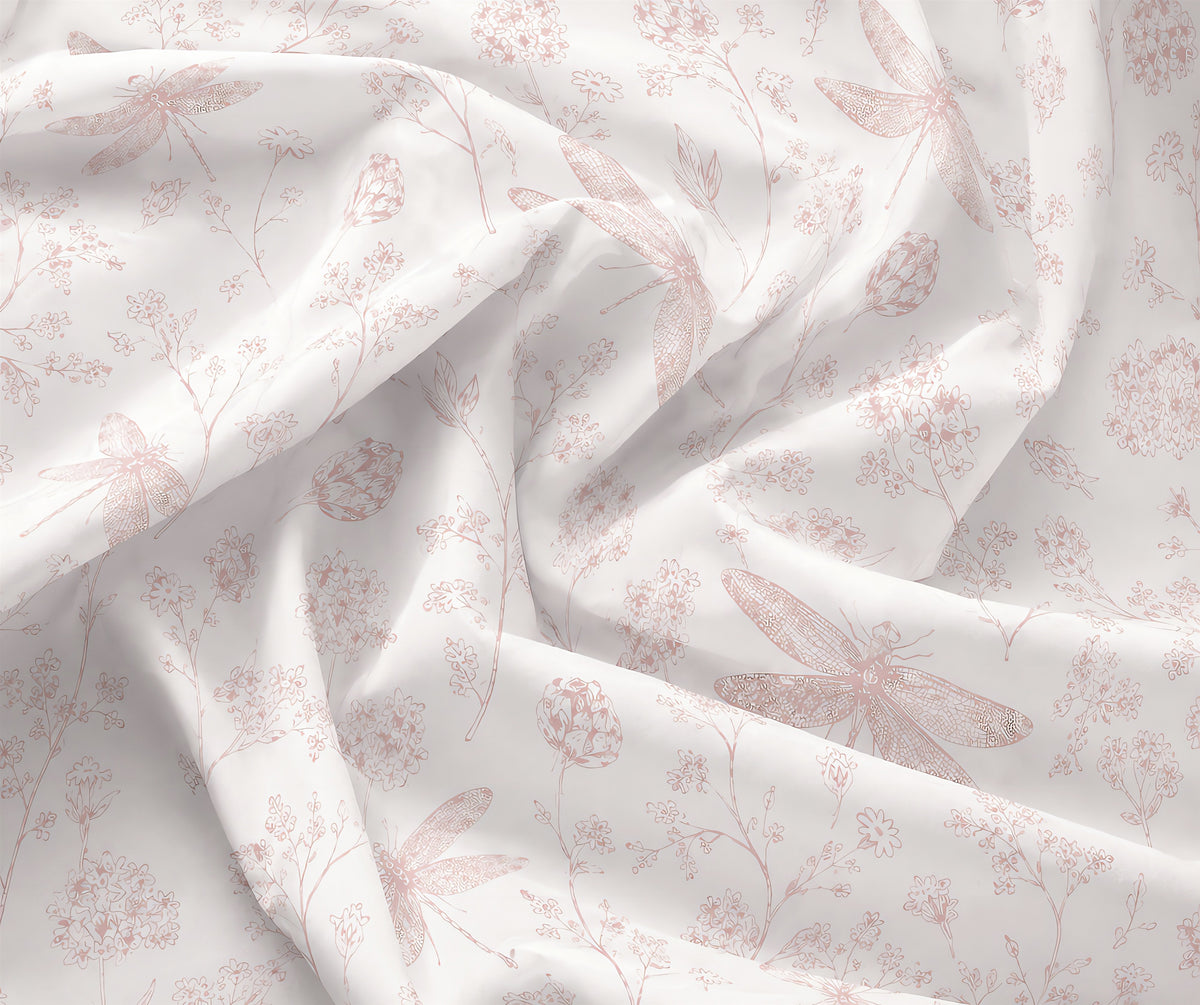 Luxe Dragonfly Garden Bedding Set - fabric close-up