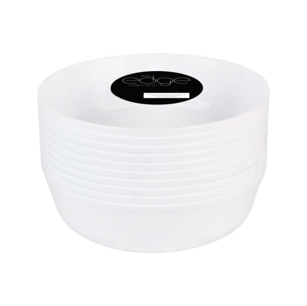 Edge Collection Round Plates - 10 Count - White#Color_White