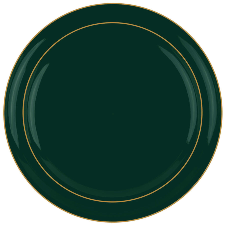 Edge Collection Emerald Green/Gold Rim - 20 Count - The Closeout Connection
