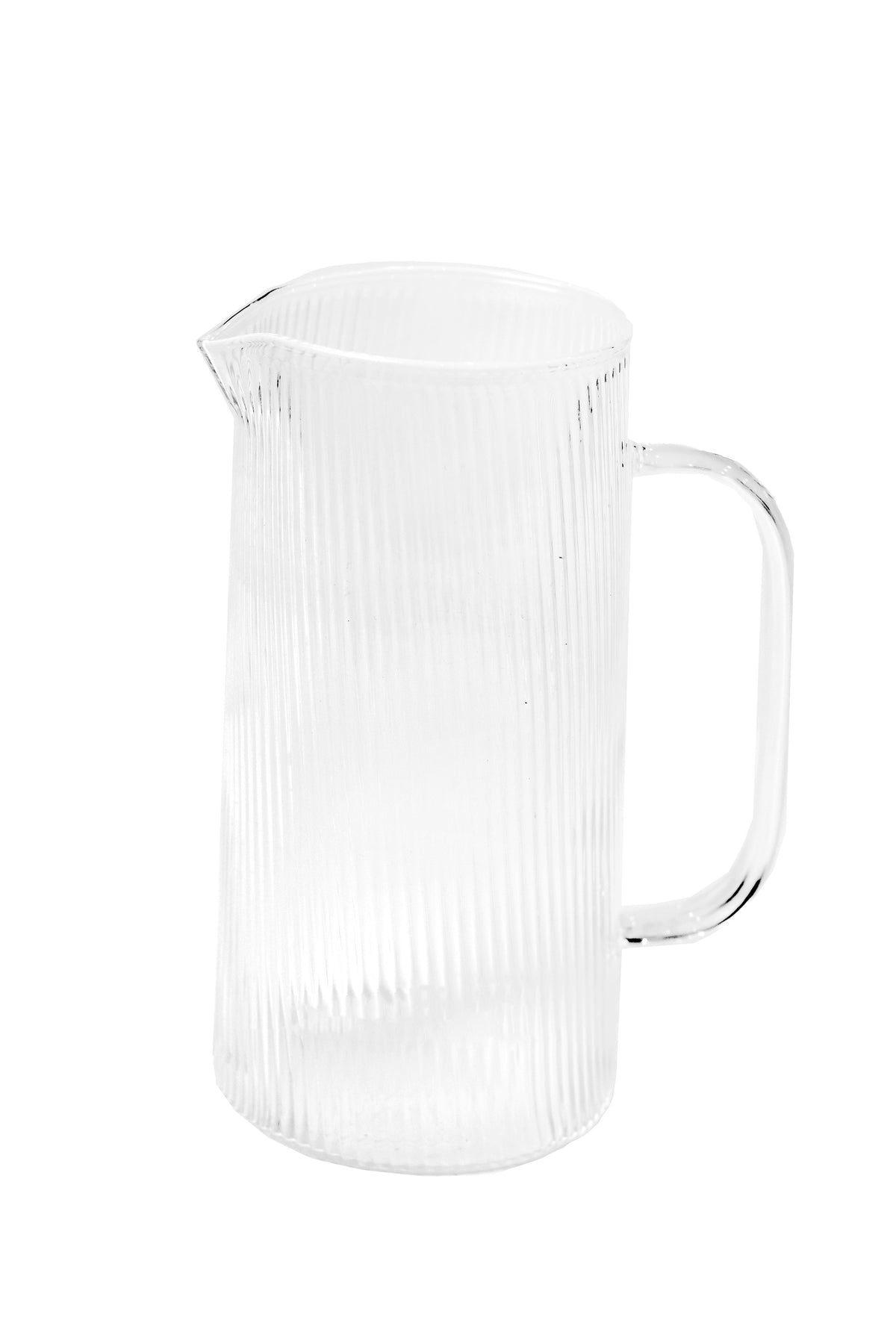 Ribbed Glass Pitcher 52 oz - The Closeout Connection