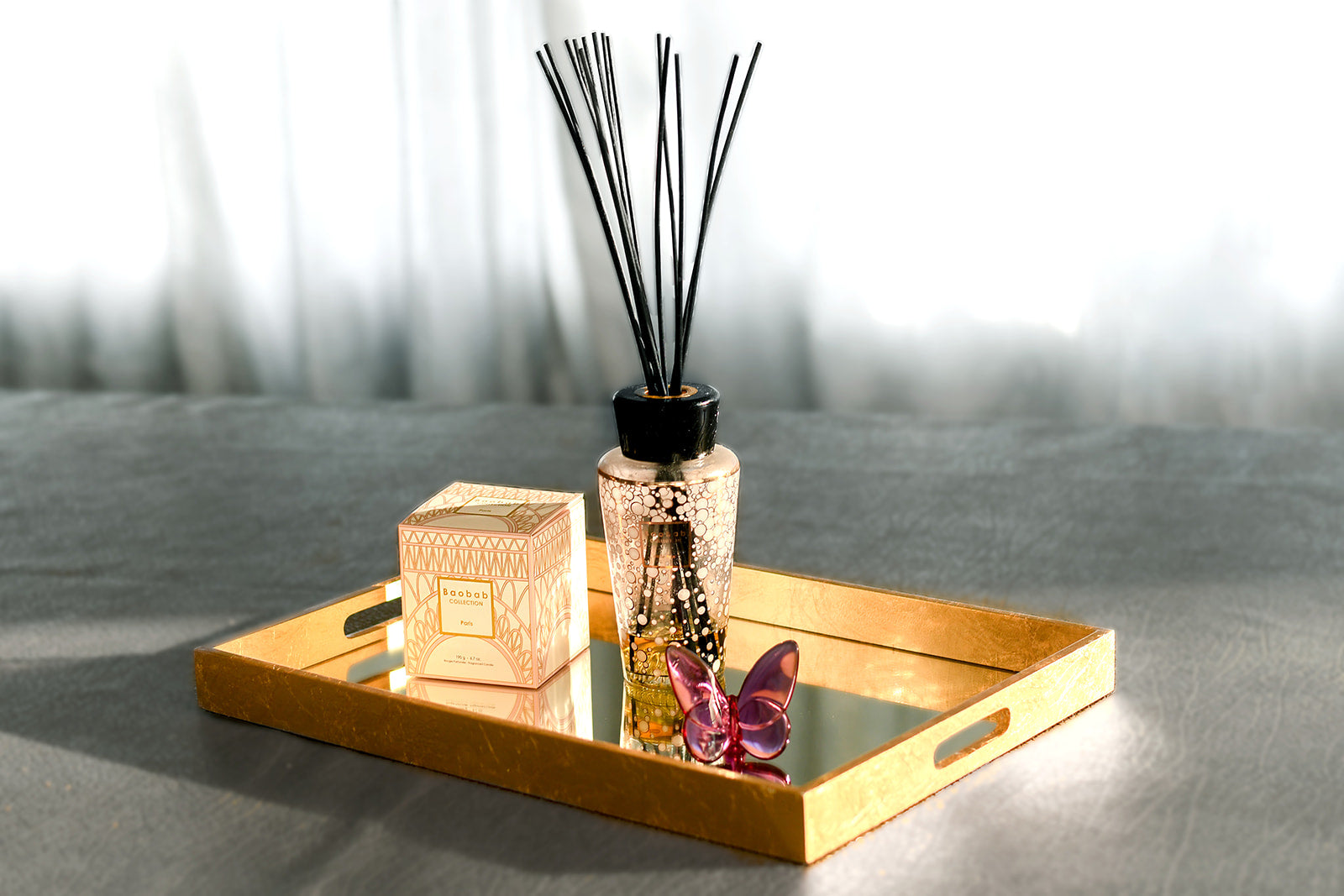 Large Gold Mirrored Tray