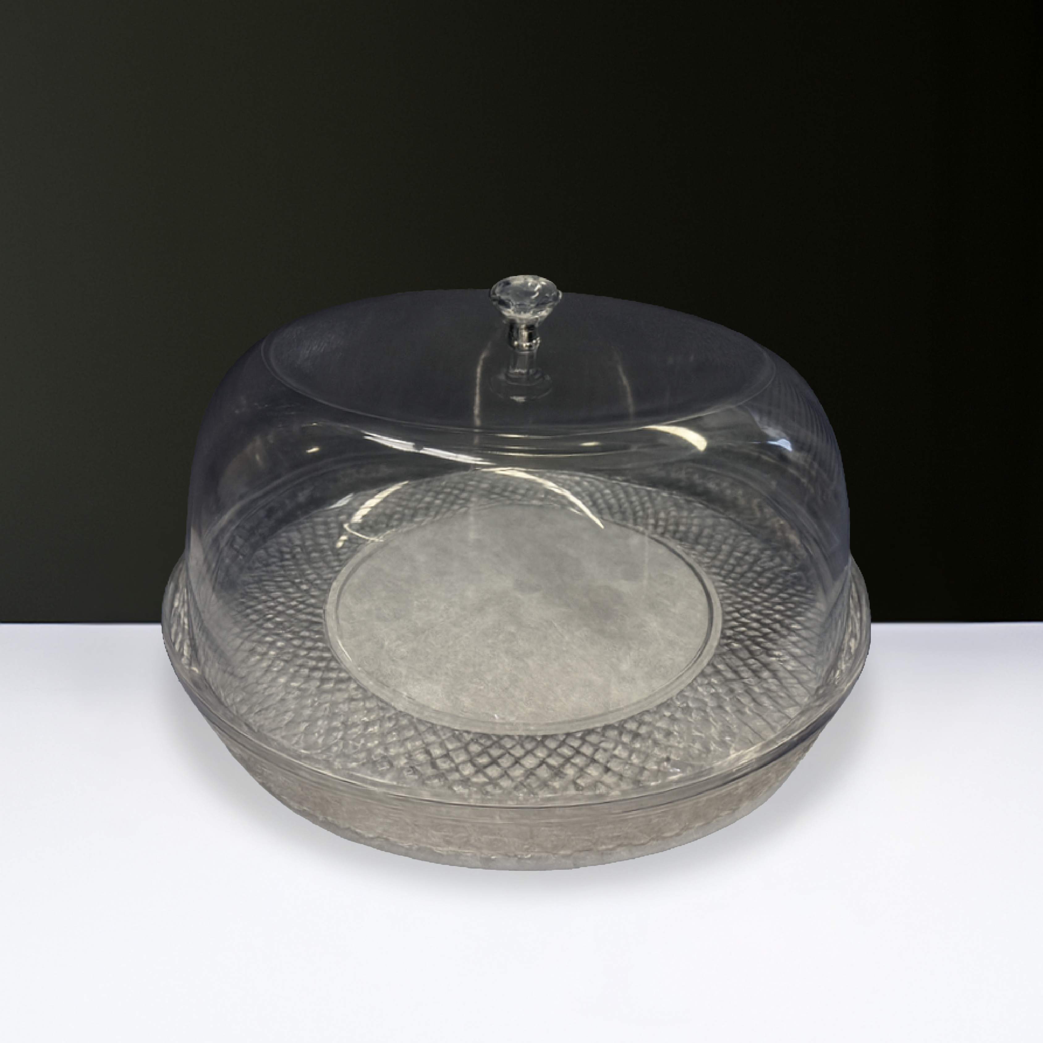 Lucite Round Cake Tray