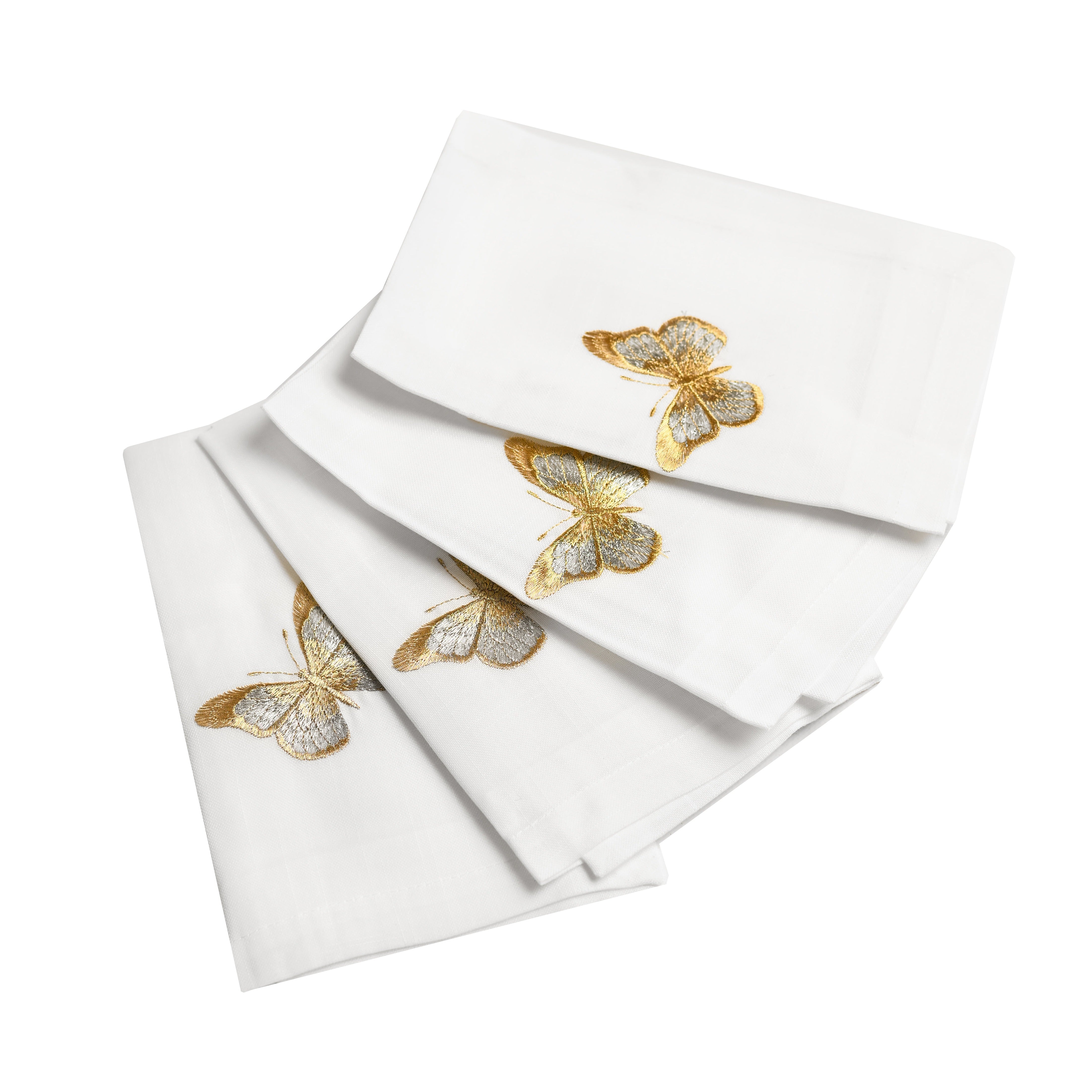 Butterfly Cloth Napkins - 4 Count - The Closeout Connection