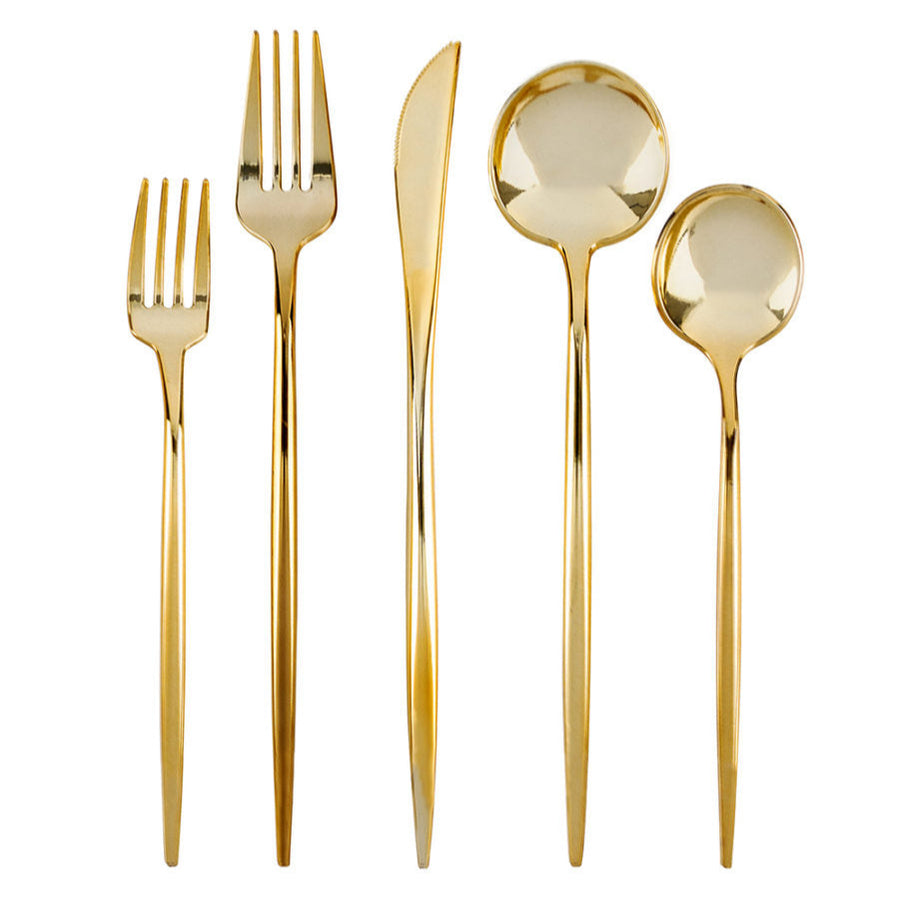 Novelty Gold Flatware - 32 Count - The Closeout Connection