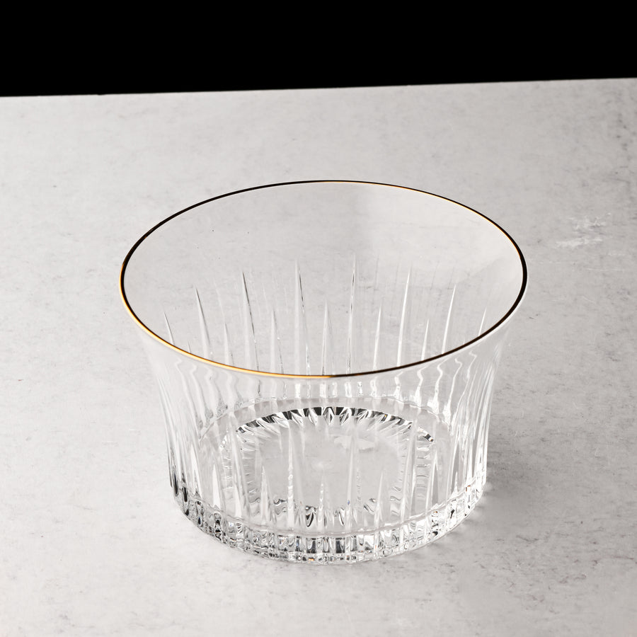 Small Bowl Clear Transparent Top with Golden Rim - The Closeout Connection