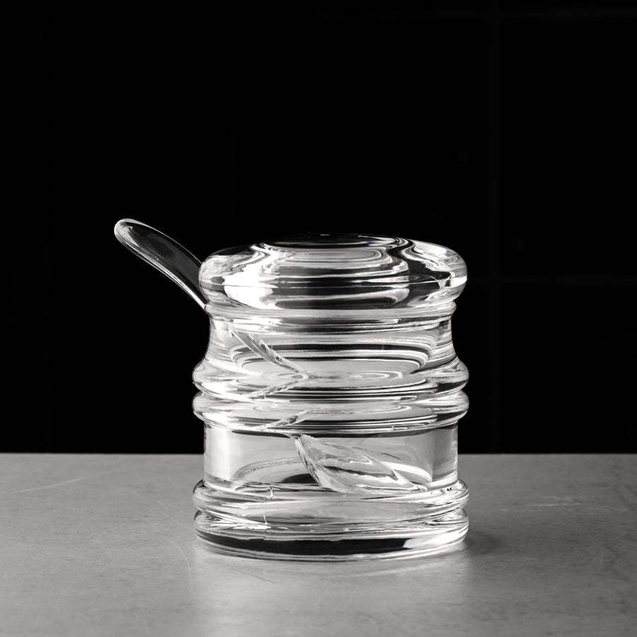 Sugar Jar Clear Transparent with Spoon - The Closeout Connection