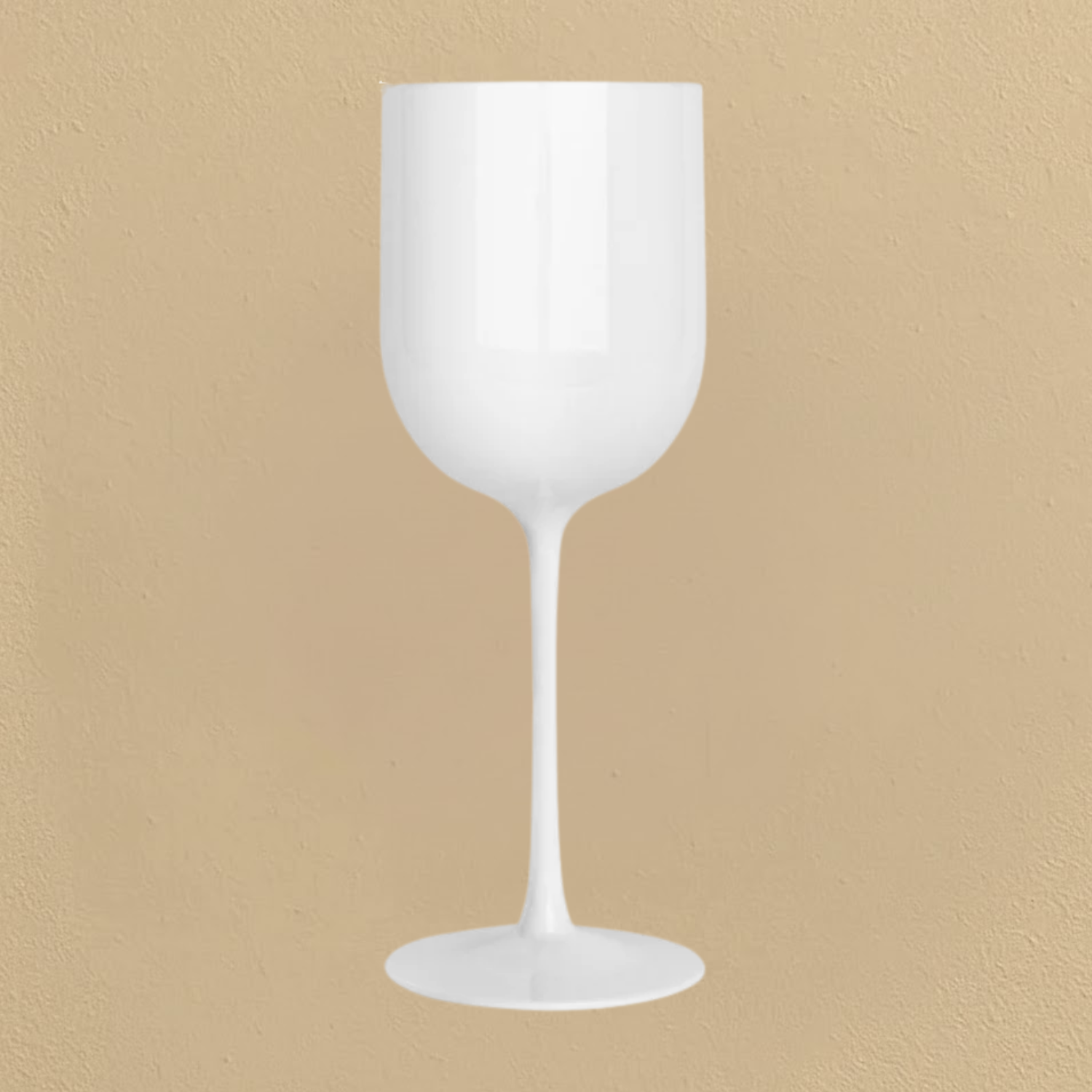 White Round Wine Goblets - 5 Count