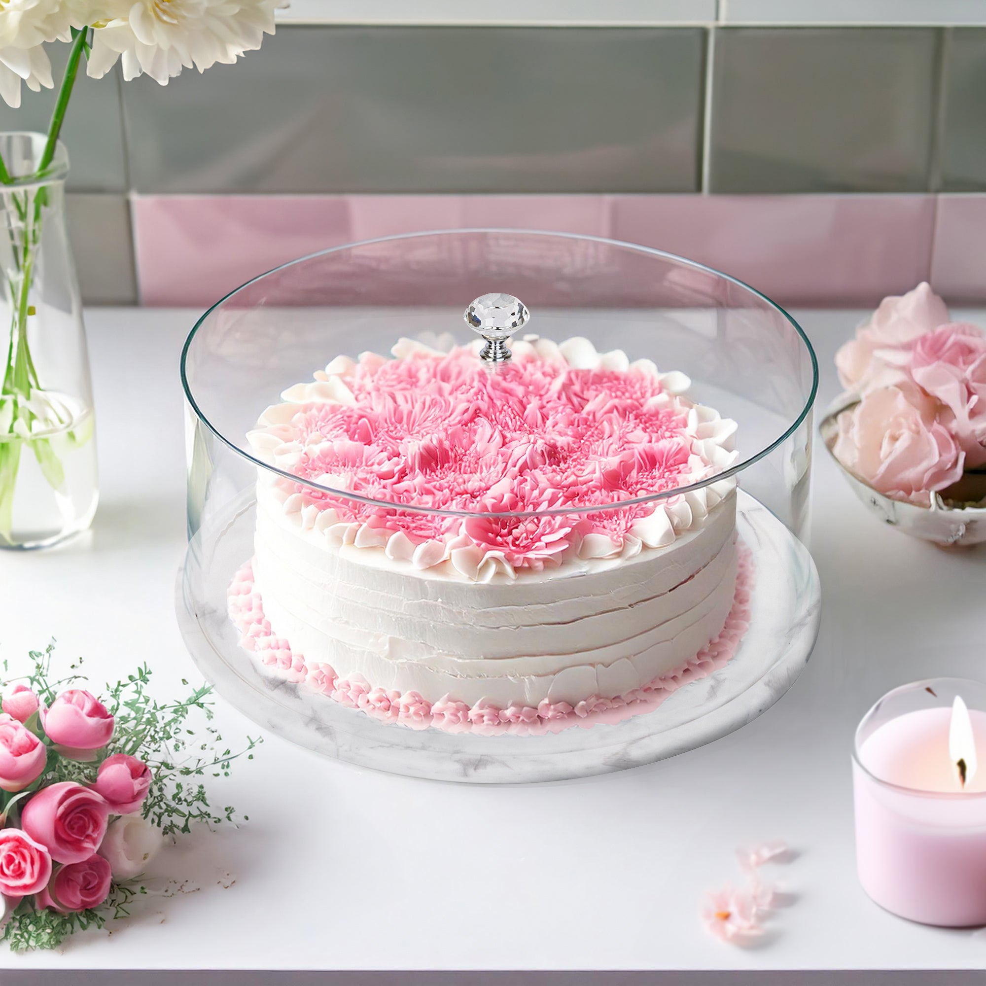 Round Lucite Cake Tray - The Closeout Connection