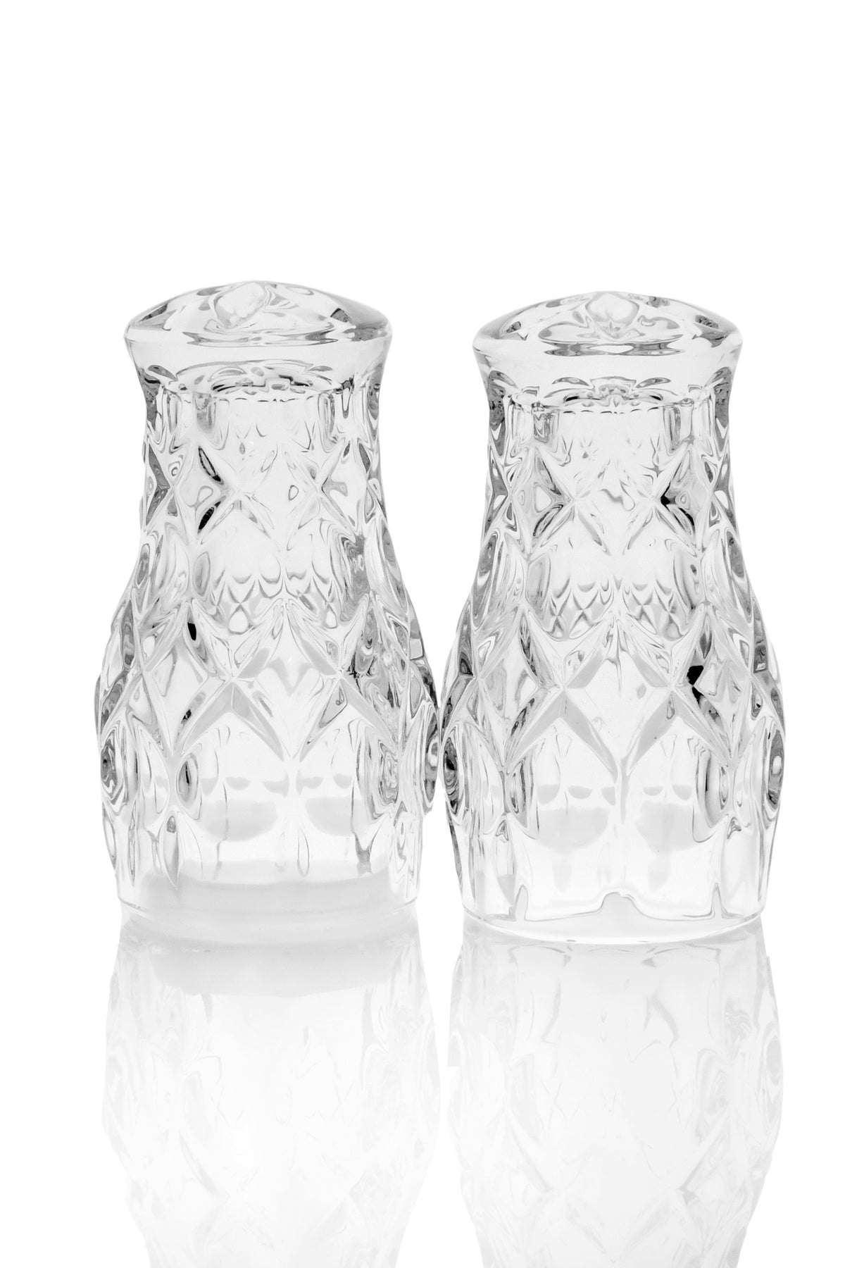 Angelica Glass Salt Shakers - Set of 2 - The Closeout Connection