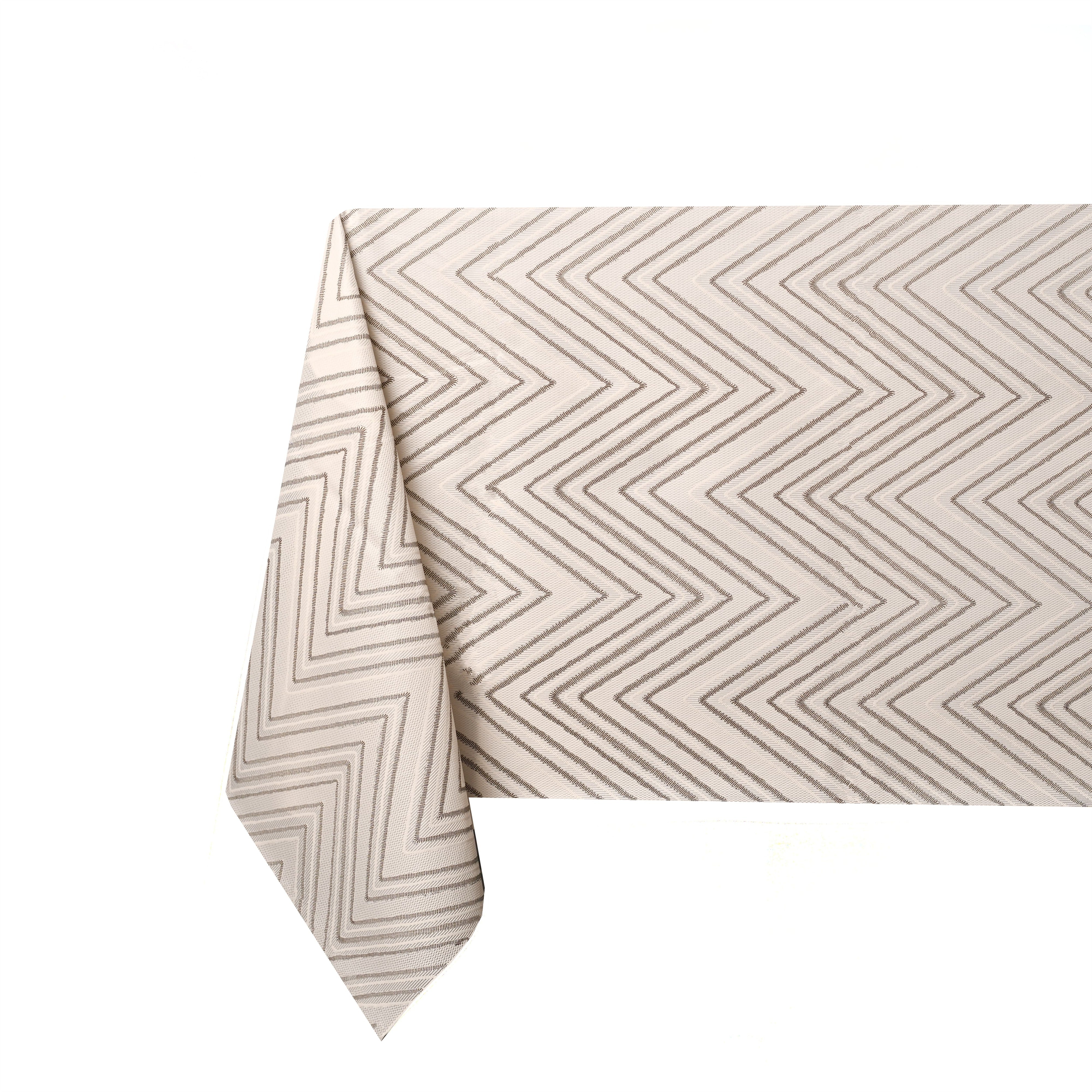Saranac Vinyl Tablecloth - chevron stripe design
