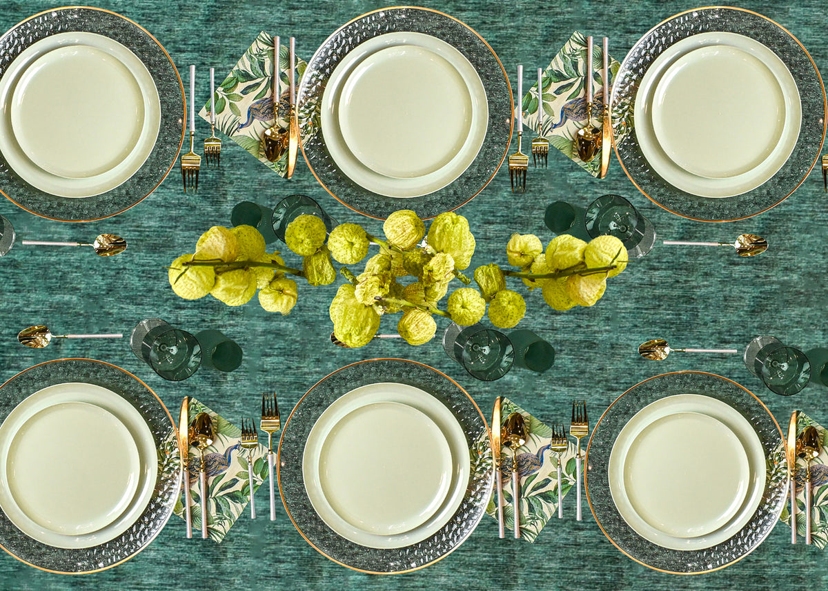 154 Piece - Emerald Noir Scape 10 Guests