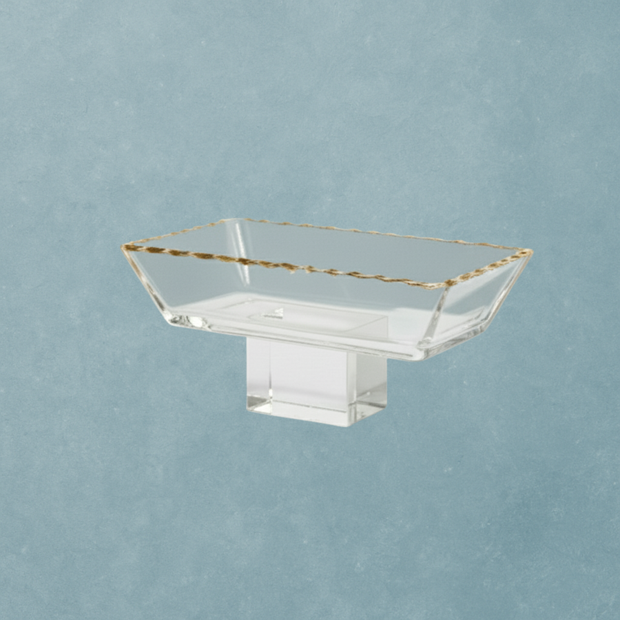 Monte Carlo Gold Rimmed Pedestal Dessert Boat 4oz - The Closeout Connection