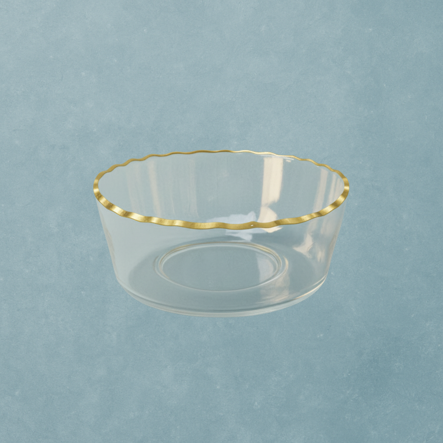 Clear Glass Gold Rim - The Closeout Connection