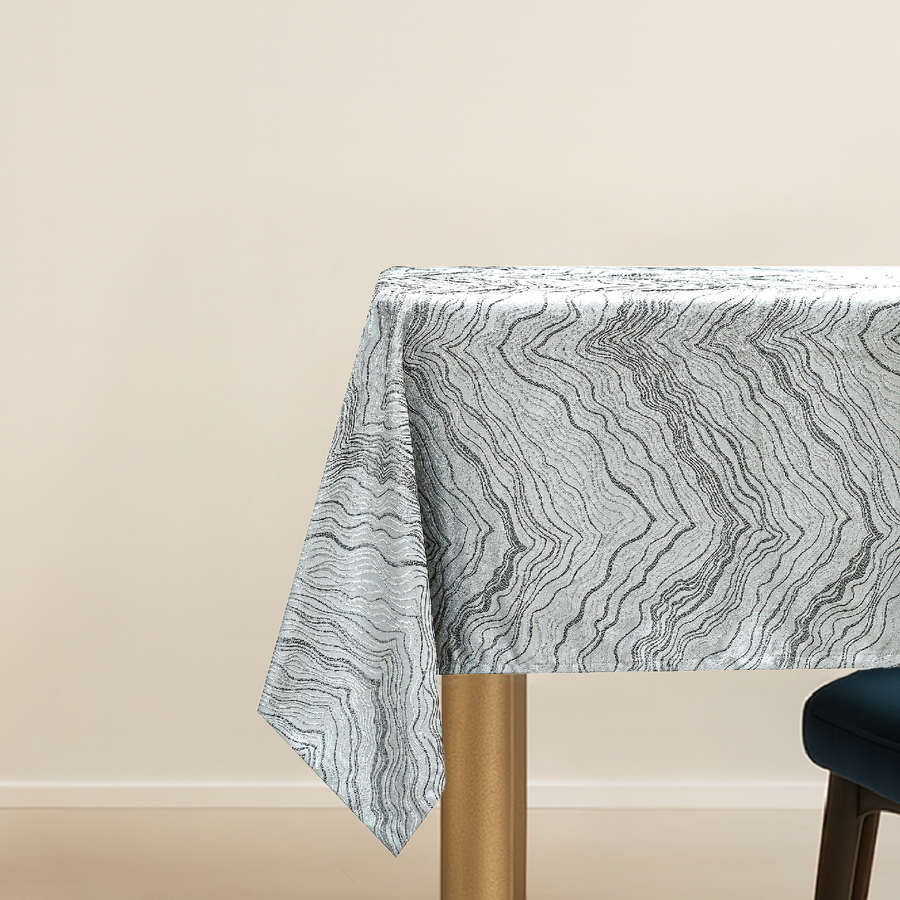 Vanessa Silver Tablecloth - The Closeout Connection