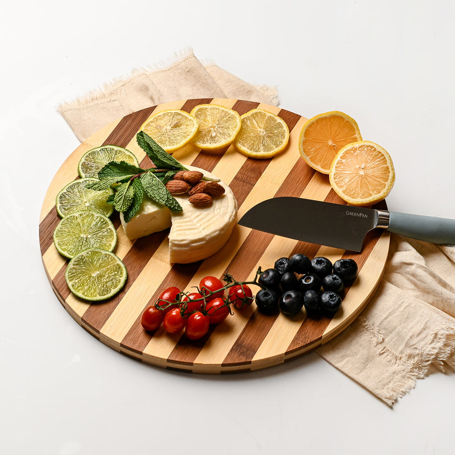Two Tone Round Wooden Board - The Closeout Connection
