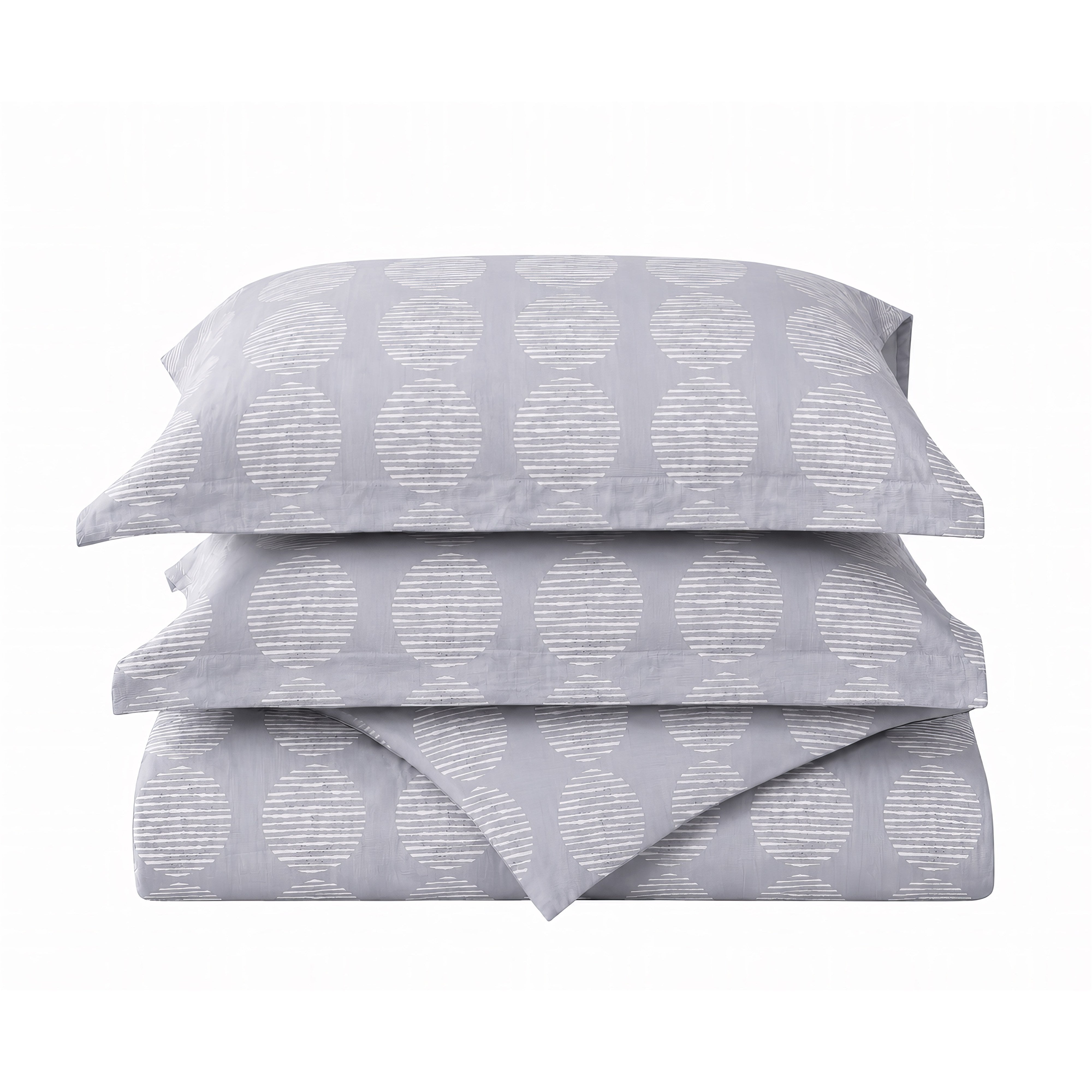 Luxe Stripe Dots Bedding Set - folded stack