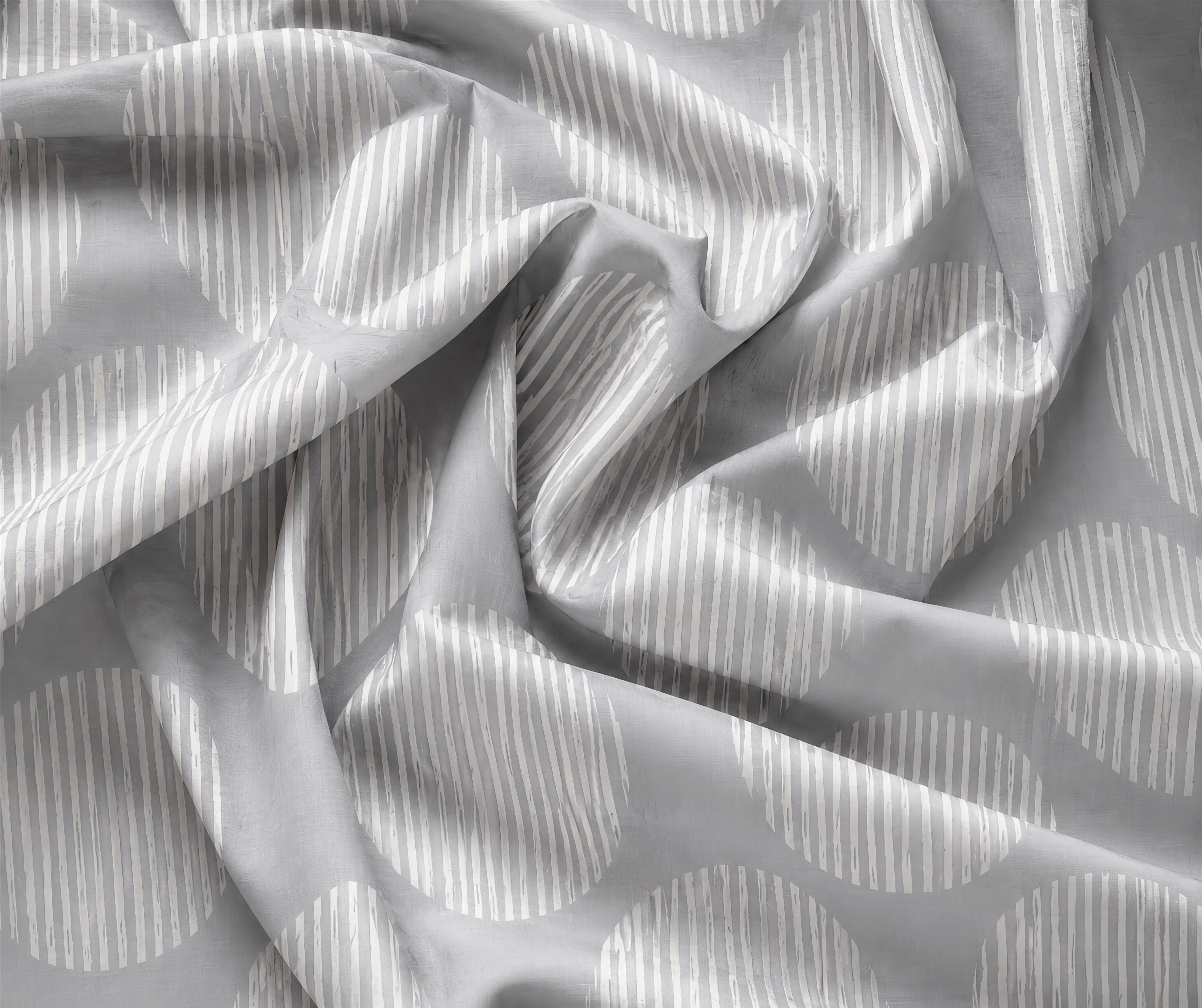 Luxe Stripe Dots Bedding Set - fabric close-up