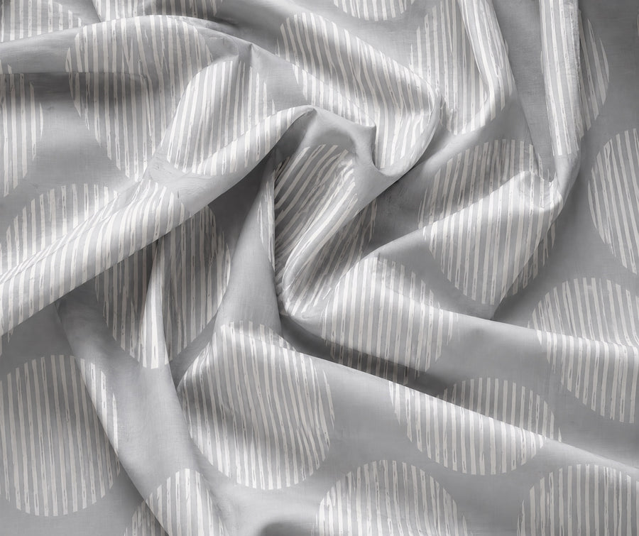 Luxe Stripe Dots Bedding Set - fabric close-up