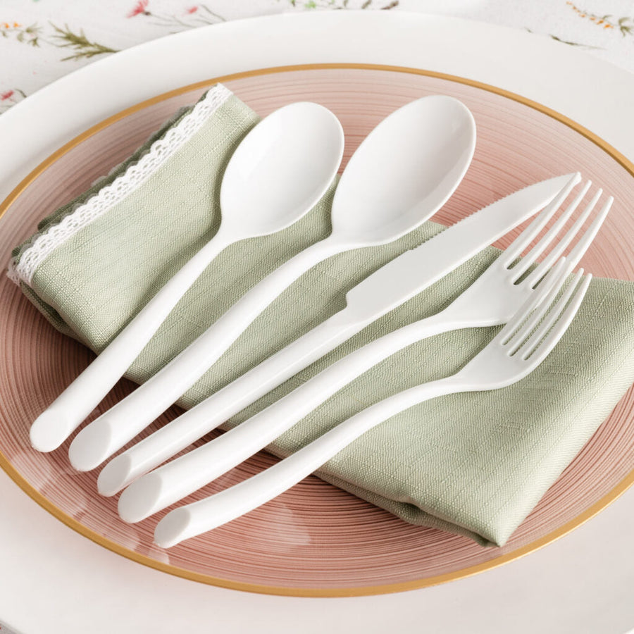 Suave Flatware White place setting detail