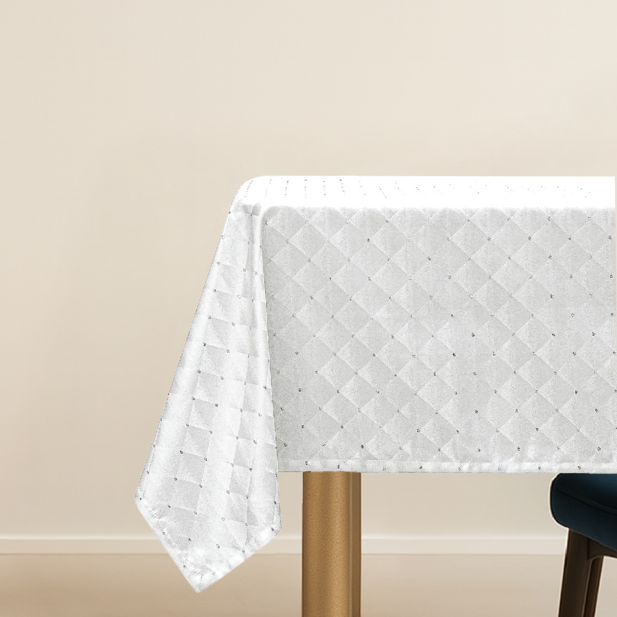 Brookfield White Tablecloth - The Closeout Connection