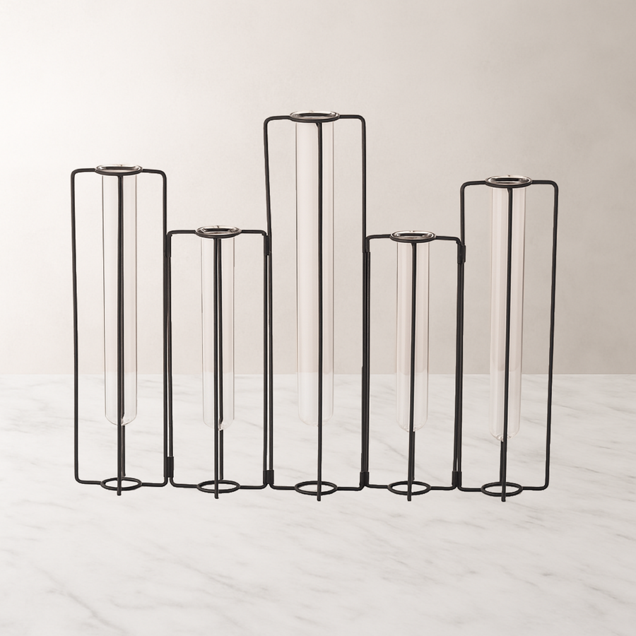 Trento Black Frame Flower Vase - The Closeout Connection