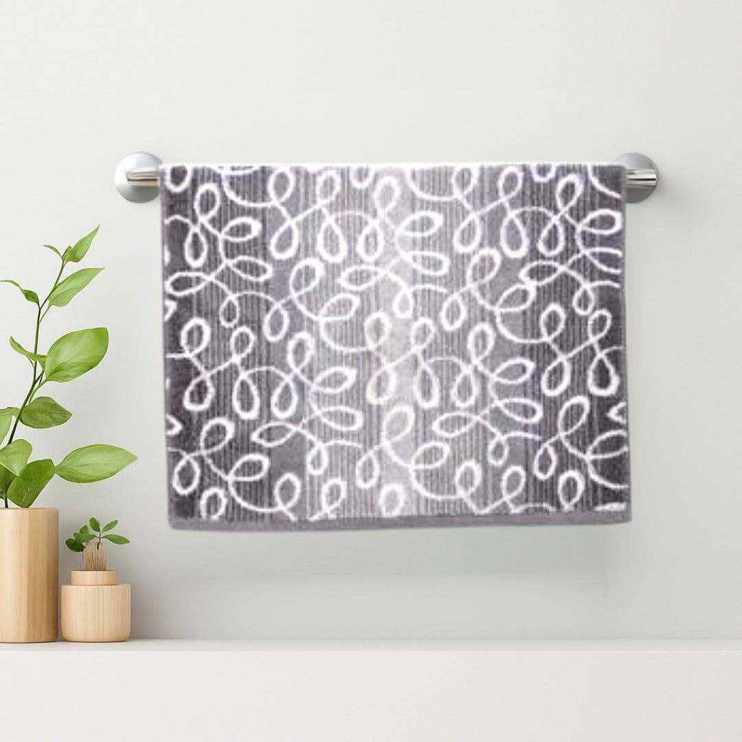 Scroll Grey Hand Towel