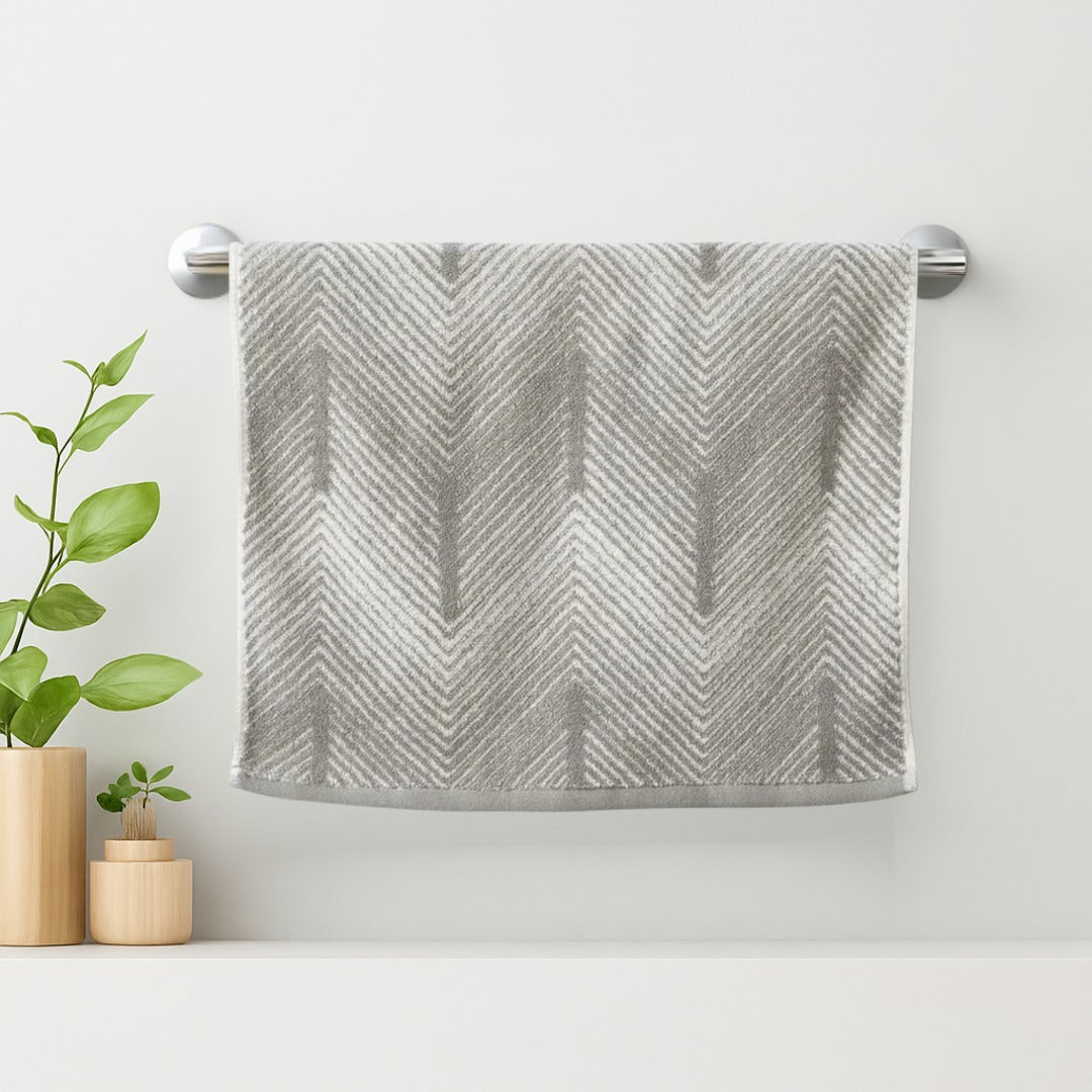 Silver Waves Hand Towel