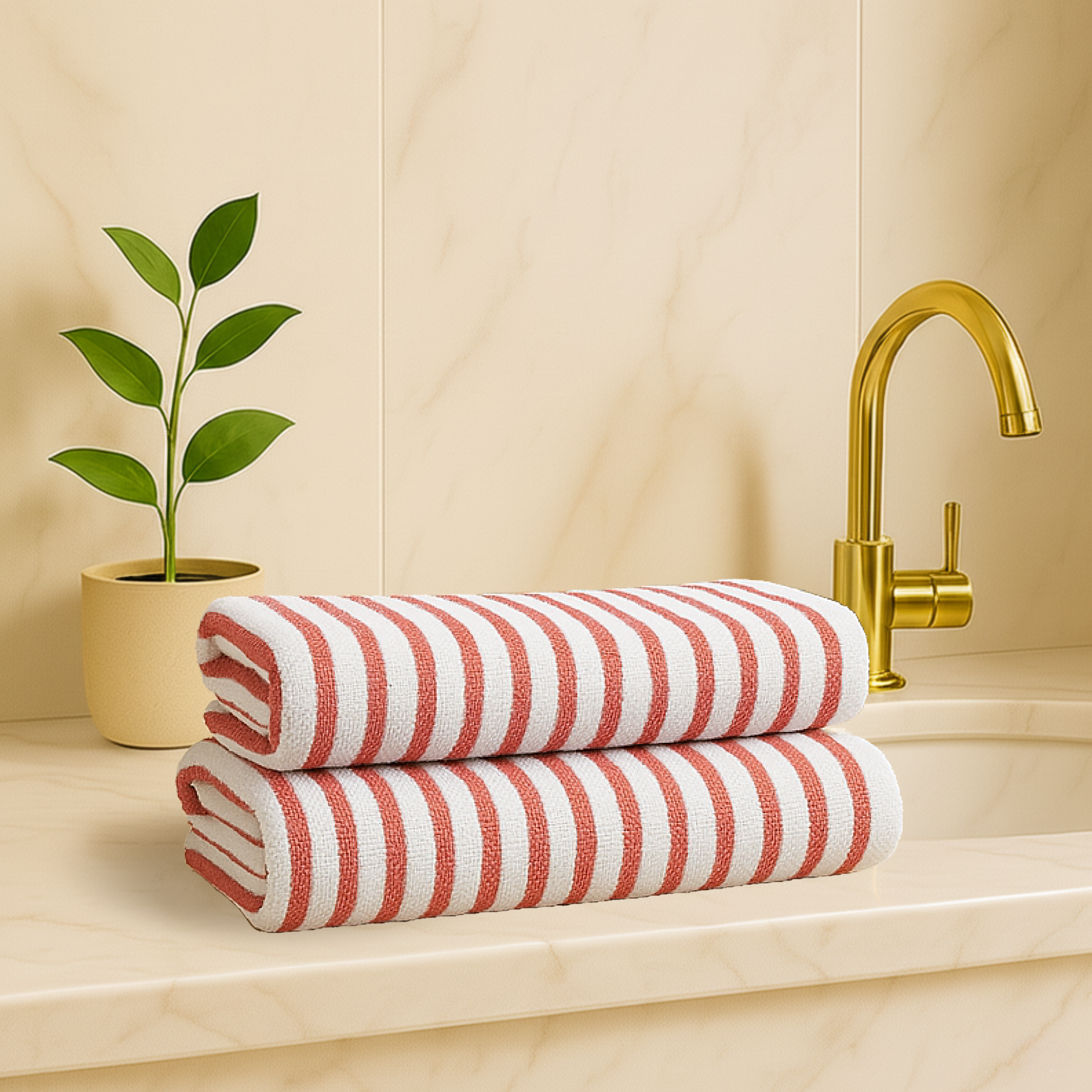 Chain Stripe Kitchen Towel