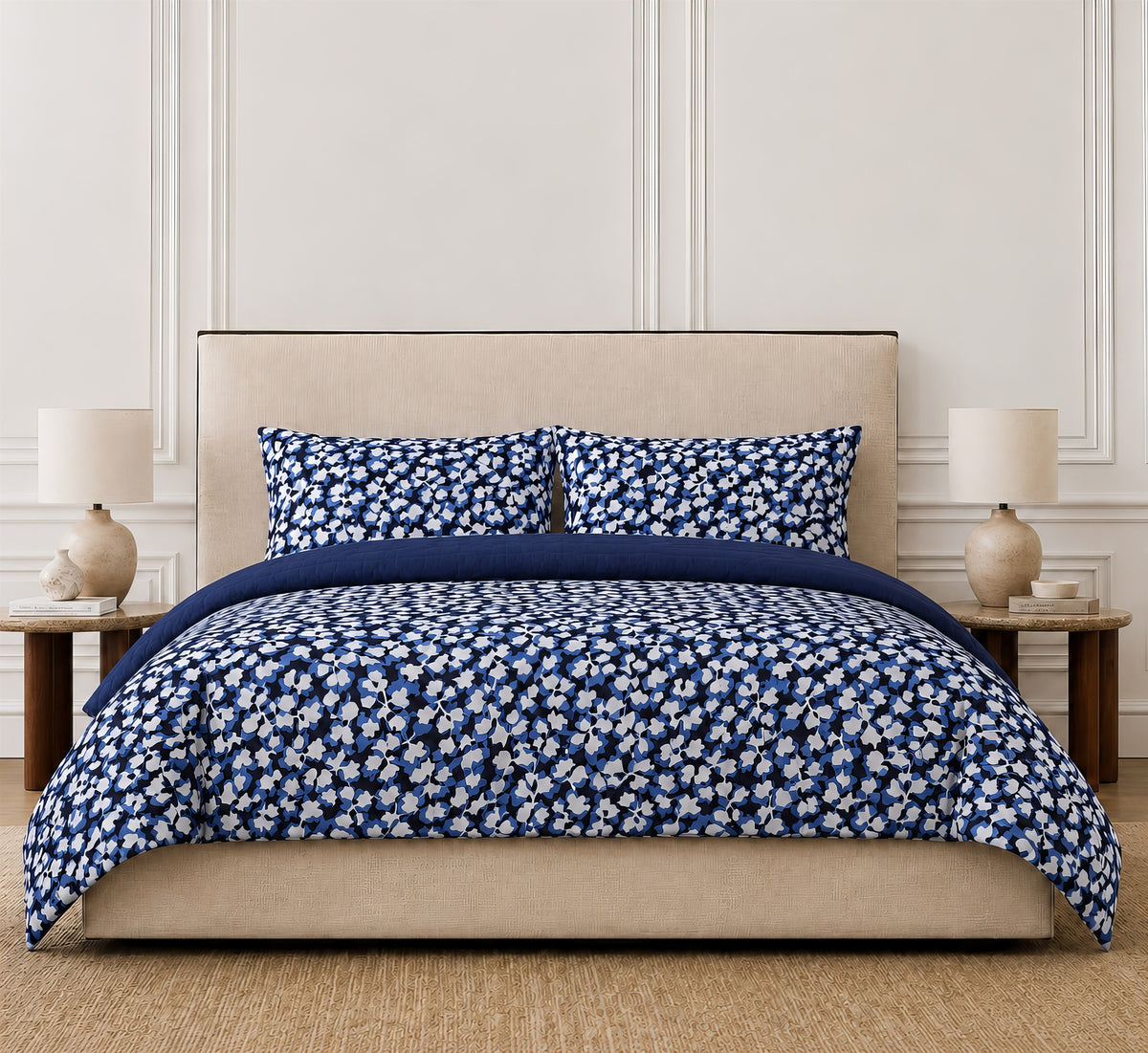 Luxe Twinning Vine Bedding Set - on bed