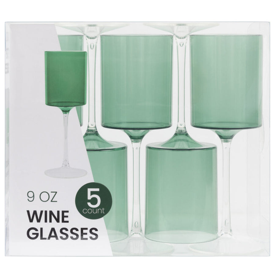 Two Tone Wine Glasses - 5 Count