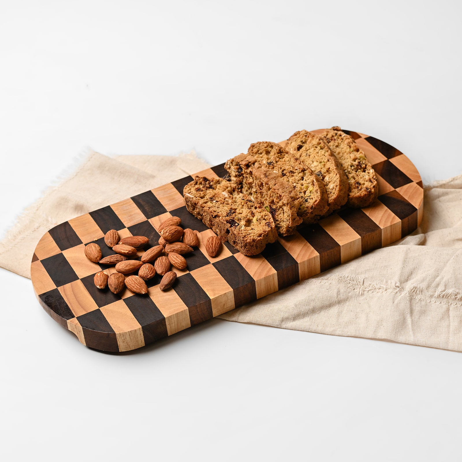 13 Inches - Wooden Checkered Oval Board - The Closeout Connection