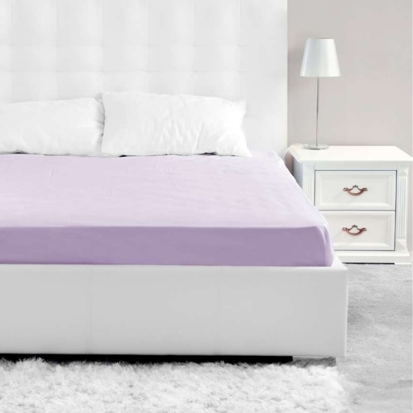 Luxe Premium 100% Cotton Fitted Sheet in Lavender