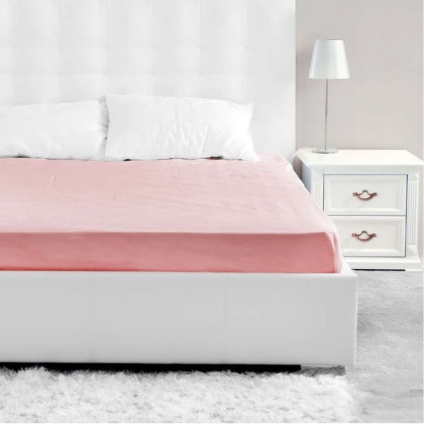 Luxe Premium 100% Cotton Fitted Sheet in Pink