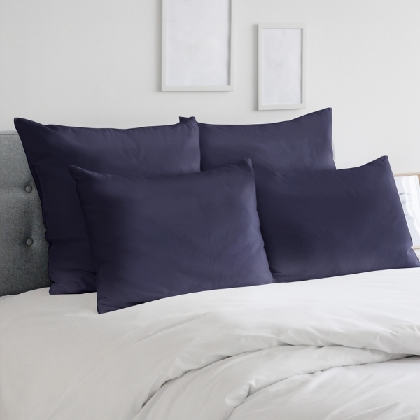Luxe Premium 100% Cotton Pillow Case Set in Navy