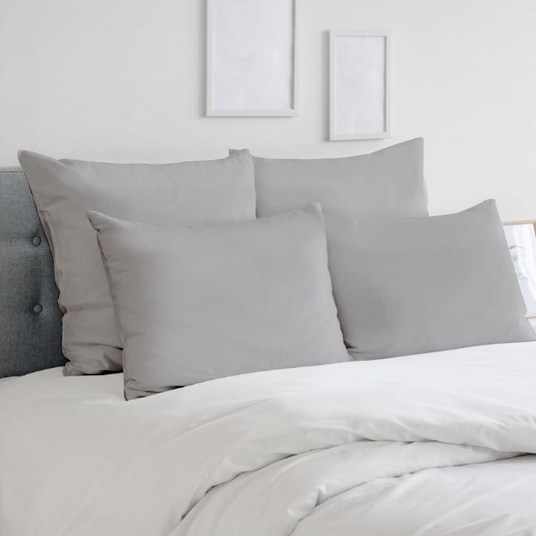 Luxe Premium 100% Cotton Pillow Case Set in Grey