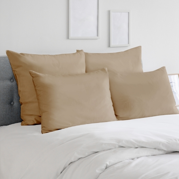 Luxe Premium 100% Cotton Pillow Case Set in Taupe