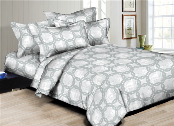 Better Bed Collection: Entangled Knots 8PC Bedding Sets - 300 Thread Count
