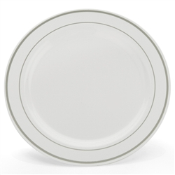 China Like White 10" Plastic Plates - 10 Per Pack