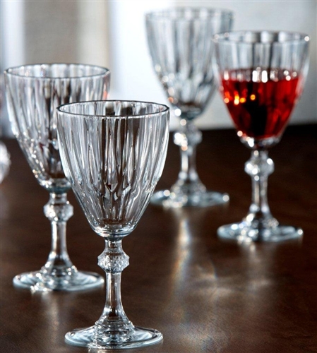 Fifth Avenue Crystal Medallion Double Wall Set of 4, 9 oz, Water Glasses  for Cocktails, & More, Textured Etched Patterns