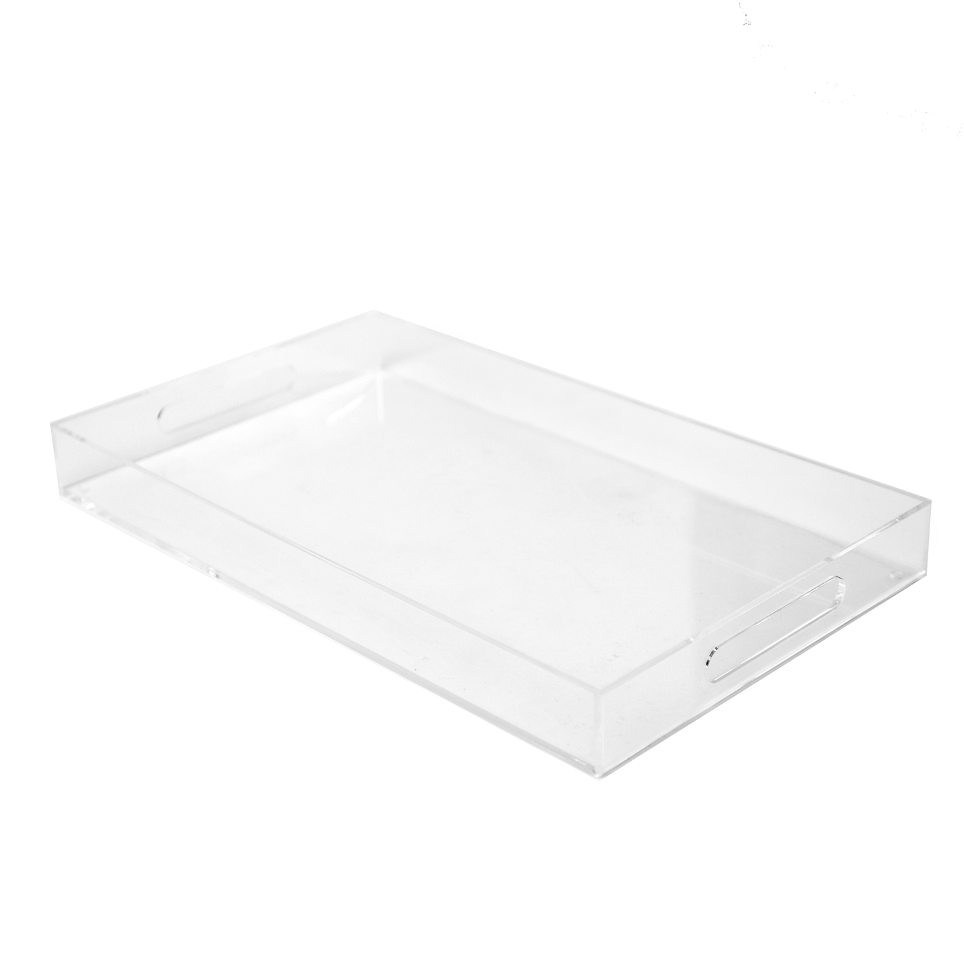 Plastic Tray - White Rectangular Serving Tray