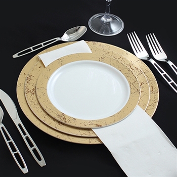 Elegant Disposable Plastic Plates Bowls For Weddings Events